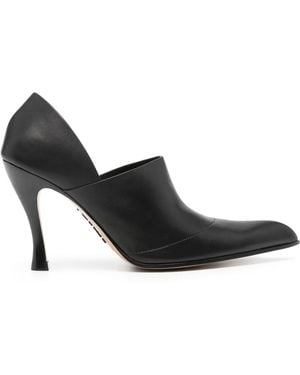 Loewe Comic 95Mm Leather Court Shoes - Black