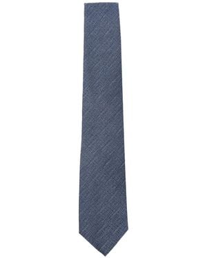 Canali Textured Tie - Blue