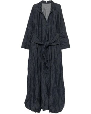 Daniela Gregis Abito Midi Con Cintura - Blu