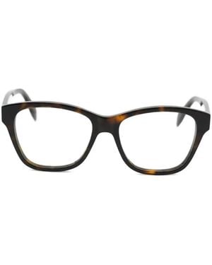 McQueen Square-Frame Tortoiseshell-Effect Glasses - Black