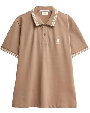 Pringle of Scotland Piqué-Knit Tipped Polo Shirt - Brown