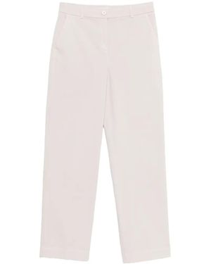 Via Masini 80 Button-Fastening Trousers - White