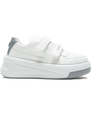 Acne Studios Touch-Strap Platform Sneakers - White