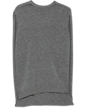 JULIE KEGELS Jersey Kape Con Efecto Arrugado Y Detalle De Abertura - Gris