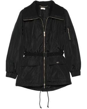 Liu Jo Belted Zip-Up Jacket - Black