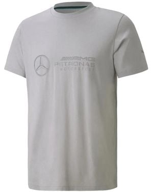 PUMA Mapm Mercedes Logo-Detail T-Shirt - Grey
