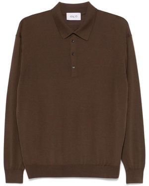 D4.0 Fine-Knit Polo Shirt - Brown