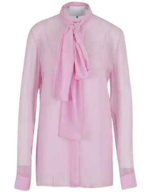 Costarellos Blusa Con Collo Lavallière - Rosa