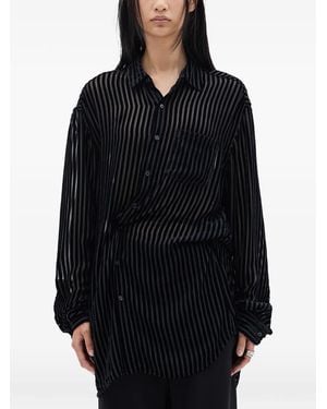 Ann Demeulemeester Striped Shirt - Black