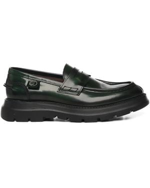 Giuliano Galiano Bryan Mocassins Leather Loafers - Black