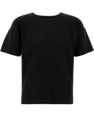 Homme Plissé Issey Miyake プリーツ Tシャツ - ブラック
