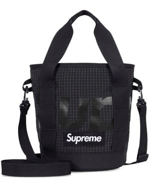 Supreme Cinch Tote Bag Mit Gittermuster (5L) - Schwarz
