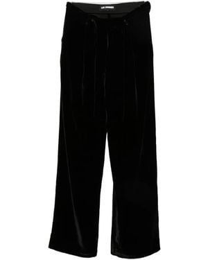 Les Hommes Wide-leg trousers - Schwarz