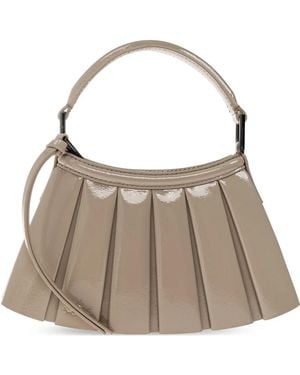 Lacoste Runway Mini Patent-Leather Lenglen Purse Bag - Brown