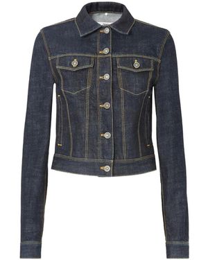 Fendi Logo-Patch Denim Jacket - Blue