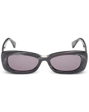 Max Mara Eyewear Rectangle-Frame Sunglasses - Black