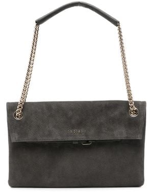 Orciani Logo-Plaque Chain-Link Shoulder Bag - Black