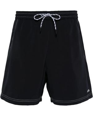 A.P.C. Badeshorts Mit Logo-Stickerei - Schwarz