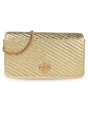 Tory Burch Kira Chain Clutch Bag - Natural