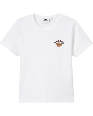 Chocoolate T-Shirt En Coton À Broderies - White