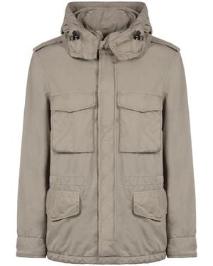 Aspesi Kapuzenjacke Mit Aufgesetzten Taschen - Natur