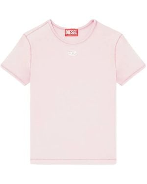 DIESEL Stone-Washed Effect T-Shirt - Pink