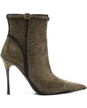 Kurt Geiger 105Mm Studded Buckle Boots - Brown