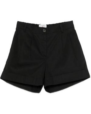ERMANNO FIRENZE Pleated Tailored Shorts - Black