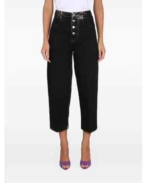 Department 5 Button Stitching Jeans - Black