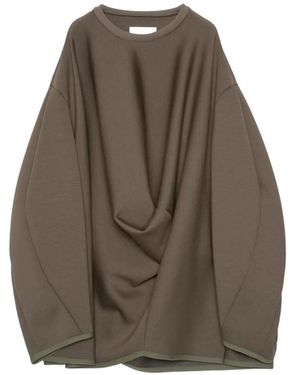 Yoshio Kubo Draped Sweatshirt - Brown