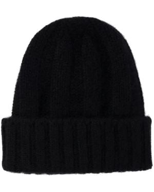 Beams Plus Gorro de cachemira en canalé - Negro