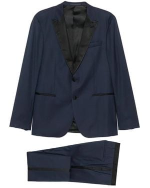 BOSS Super 110 Peak-Lapel Two-Piece Suit - Blue