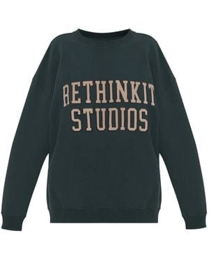 Rethinkit Studios Embroidered-Logo Sweatshirt - Green