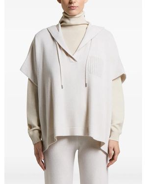 Peserico Short-Sleeve Hoodie - Gray