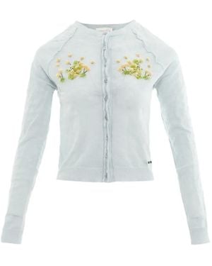 ShuShu/Tong Cardigan Mit Perlendetail - Blau