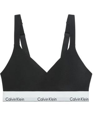Calvin Klein Logo-Waistband Bra - Black