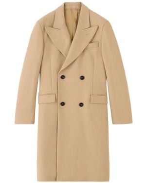 Fortela Ernesto Double-Breasted Coat - Natural
