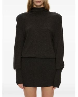 Christopher Esber Cesura Cowl-Neck Mini Dress - Black