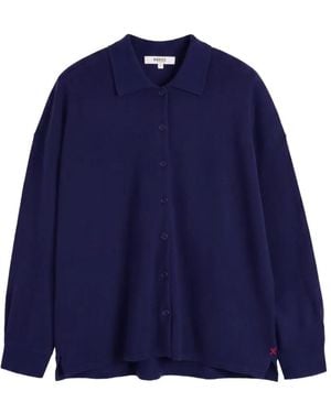Chinti & Parker Button-Down Collared Cardigan - Blue