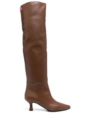 3Juin 65Mm Knee-Length Leather Boots - Brown