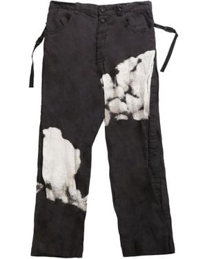Undercover Cloud Cropped Trousers - ブラック