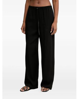 Trussardi Drawstring Elasticated-Waist Pants - Black