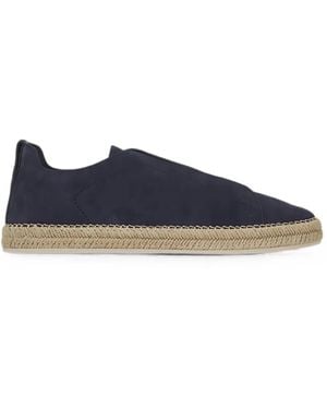 ZEGNA Triple Stitch Espadrilles - Blue