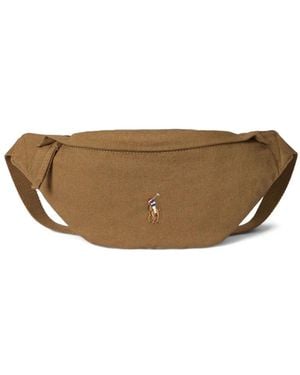 Polo Ralph Lauren Embroidered-Logo Belt Bag - Brown