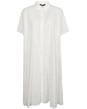 mizuiro ind Short-Sleeve Midi Dress - White
