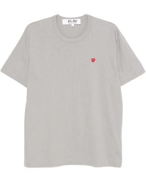 COMME DES GARÇONS PLAY ハートエンブロイダリー Tシャツ - ホワイト