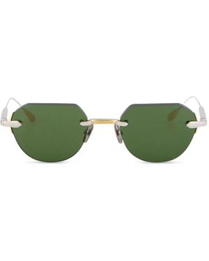 Lunetterie Generale Grand Prix Geometric-Frame Sunglasses - Green