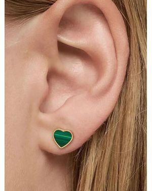 Tous 14Kt Gelbgoldohrringe Mit Malachit - Braun