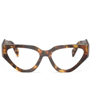 Prada Gafas Con Montura Geométrica - Marrón
