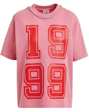 Essentiel Antwerp Numeric-Print T-Shirt - Pink